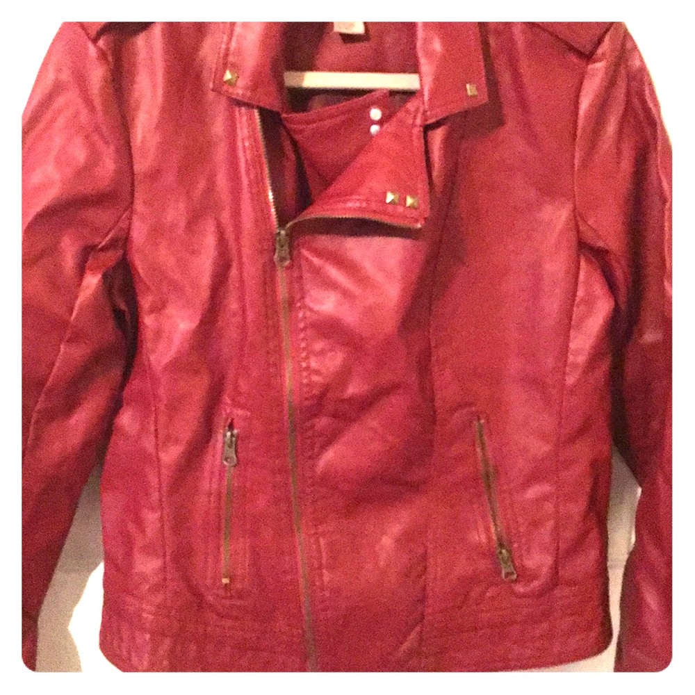 Real leather womens jacket  size m
